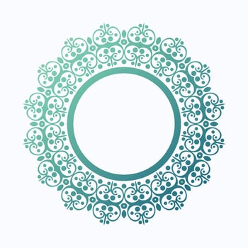 blue decorative ornament frame background vector