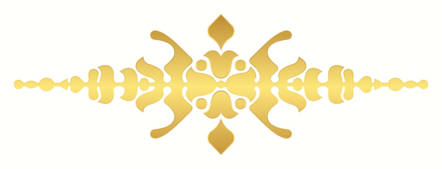 Luxury gold Calligraphy ornament Design Elements vector
