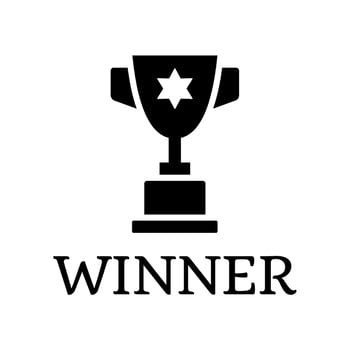 trophy cup of the winner vector