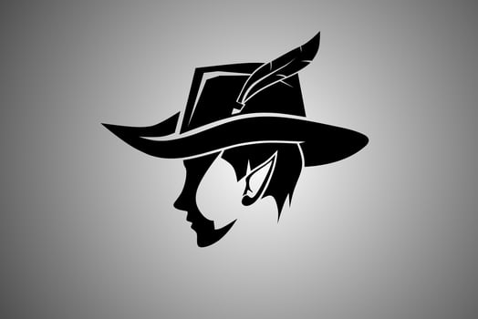 elf archer logo or symbol vector