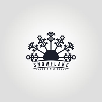snowflake winter of black isolated icon silhouette vector illustration design
