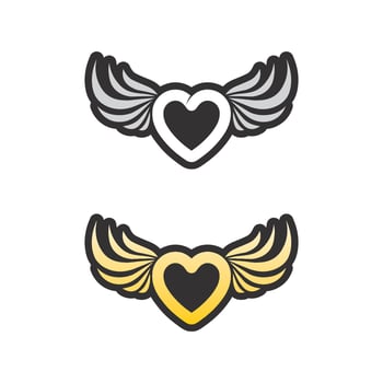 HEART AND Beauty Love Vector illustration design