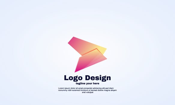 abstract creative aircraft wing arrow logo design vector