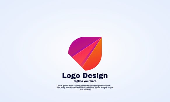 vector origami wing logo design icon isolated