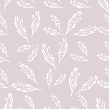 Hand-drawn floral background. Vector seamless pattern in doodle style. Light flowers on a beige background. Ideal for fabric, home textiles.