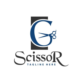 haircut inspiration logo with letter G vector