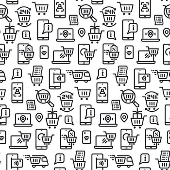 e-commerce seamless pattern vector