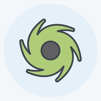 Cyclone Icon in trendy color mate style isolated on soft blue background vector