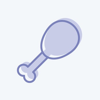 Leg Icon in trendy two tone style isolated on soft blue background vector