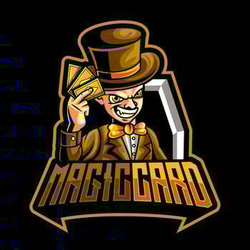 magician mascot for sports and esports logo vector illustration
