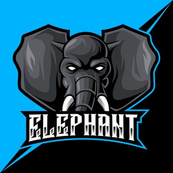 elephant head, mascot esports logo vector illustration