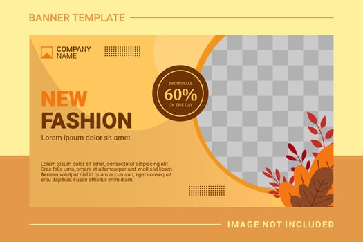 Fashion web banner and landing page template vector