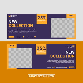 Fashion social media facebook cover template vector