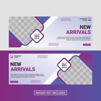 Fashion social media facebook cover template vector