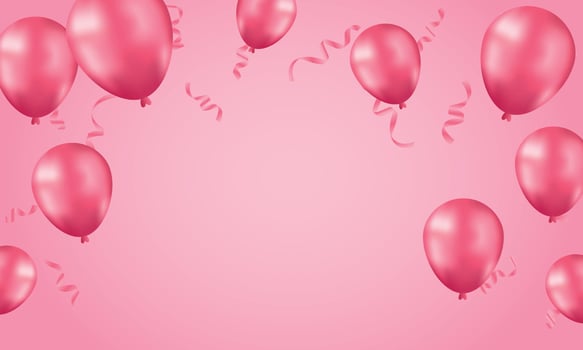 Happy Birthday background with illustrations balloon vector