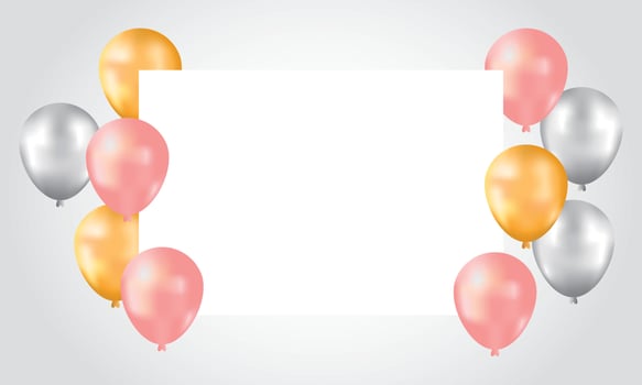 Happy Birthday background with illustrations balloon vector