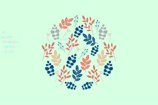 background with floral seamless pattern vector