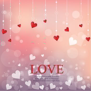 heart shaped love symbol vector