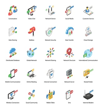 Pack Of Networking vector