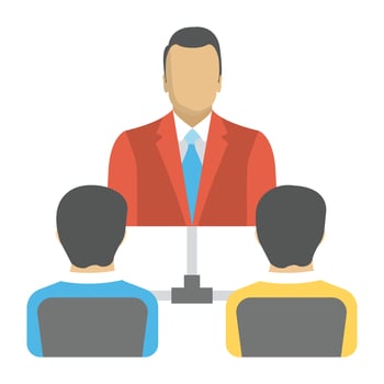 Trendy Meeting Concepts vector