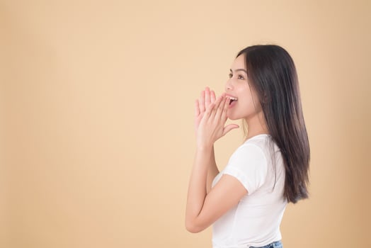 Happy beautiful young woman photo