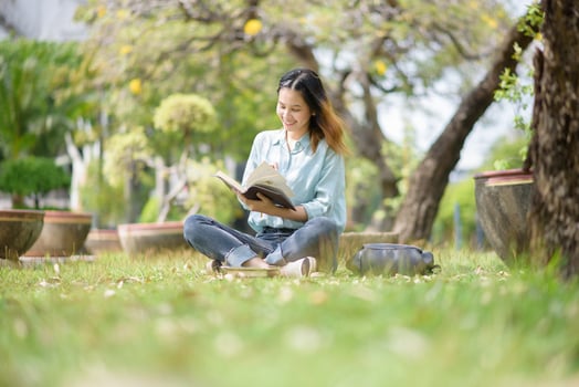 Happy young Asian University student. photo