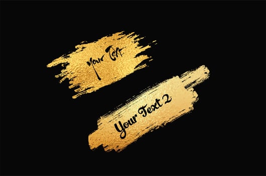 Golden shiny paint brush vector