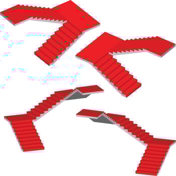 Illustration vector graphic of 3d stairs good for home interior design