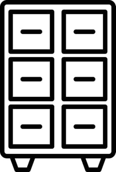 Filing Cabinet Icon Style vector