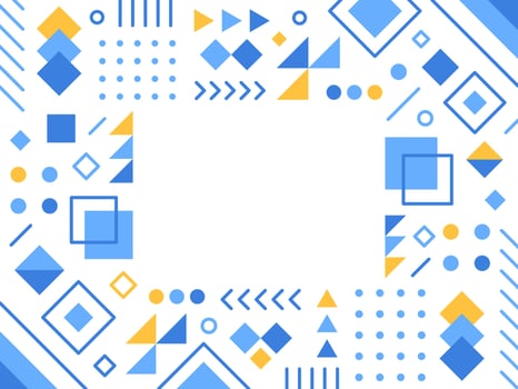 Yellow Blue Abstract Geometric Background vector