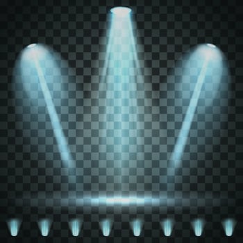 Showtime background illuminated by spotlights vector