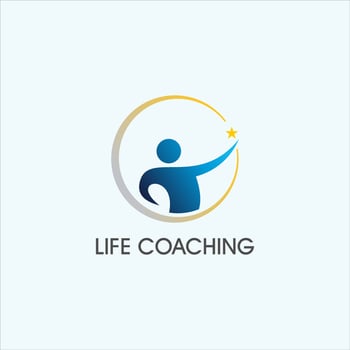 simple life coaching logo design vector