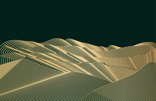 minimalist modern mountain line. Abstract mountain contemporary aesthetic backgrounds landscapes.  Mountain layout design in oriental style. vector