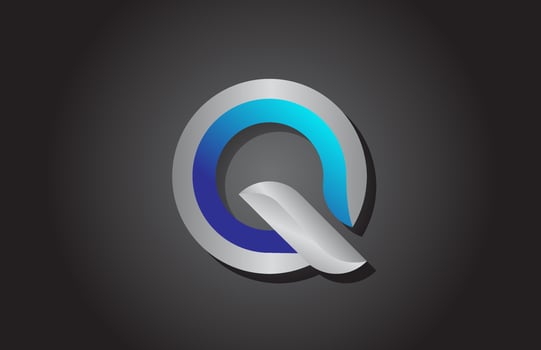 Q alphabet letter logo icon. Creative design for company and business vector