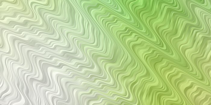 Light Green vector background with bent lines.