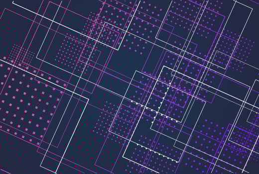 Futuristic Blue Violet Abstract Structure Circuit Computer Technology Business Background. Vector Illustration