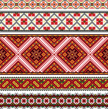 Ethnic Fabric Carpet Ornaments 01 vector