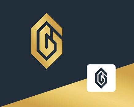 Letter G G logo design. creative minimal monochrome monogram symbol. Universal elegant vector emblem. Premium business logotype. Graphic alphabet symbol for corporate identity
