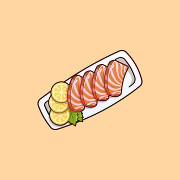 sushimi illustration.  Suitable for decoration, sticker, icon and others vector