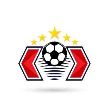 Soccer Logo or football club sign Badge. Football logo with shield background vector design