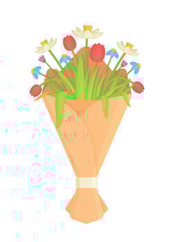 Vector illustration of congratulations on March 8.