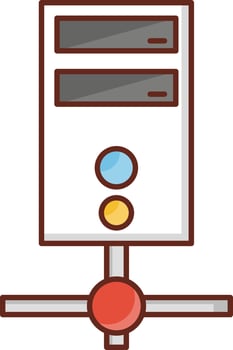 PC Vector illustration on a transparent background. Premium quality symbols. Vector Line Flat color  icon for concept and graphic design.
