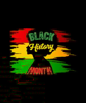 Black history month grunge design vector