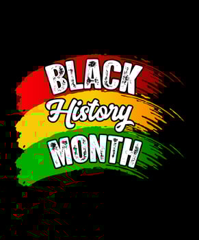 Black history month grunge design vector
