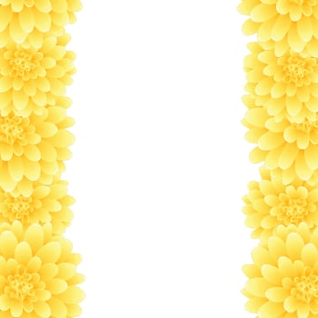 Yellow Dahlia Border Style 2 vector