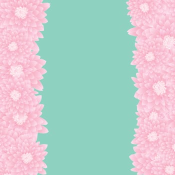 Pink Chrysanthemum Border vector