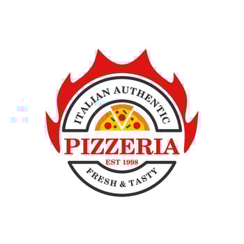italian pizza restaurant logo. symbol logo for food and drink, and restaurant. vector
