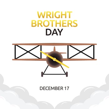 Wright Brithers Day Vector Illustration. Suitable for greeting card poster and banner.