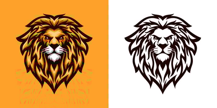 lion head logo vector