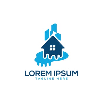 painting business logo design vector template